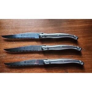 3 Sabatier Laguiole The Bee Stainless Steel France Steak Knives